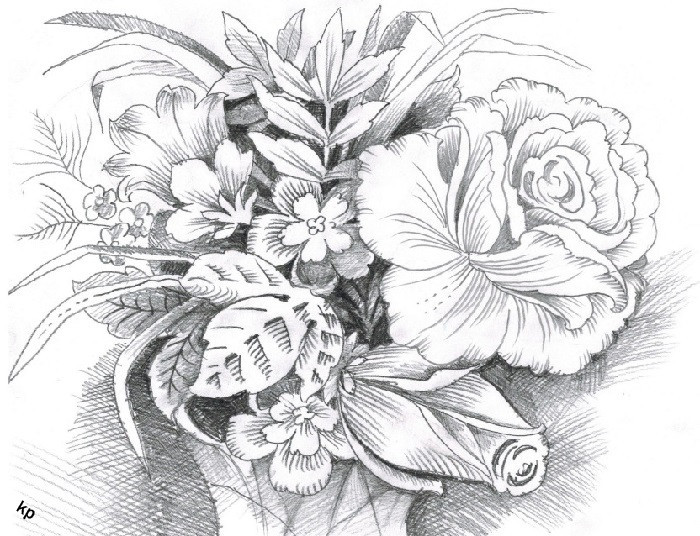 Рисунок цветка для срисовки