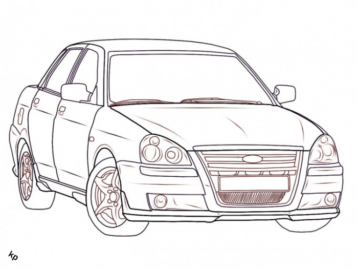 Авто для срисовки карандашом