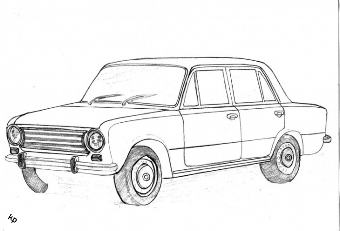 Авто для срисовки карандашом