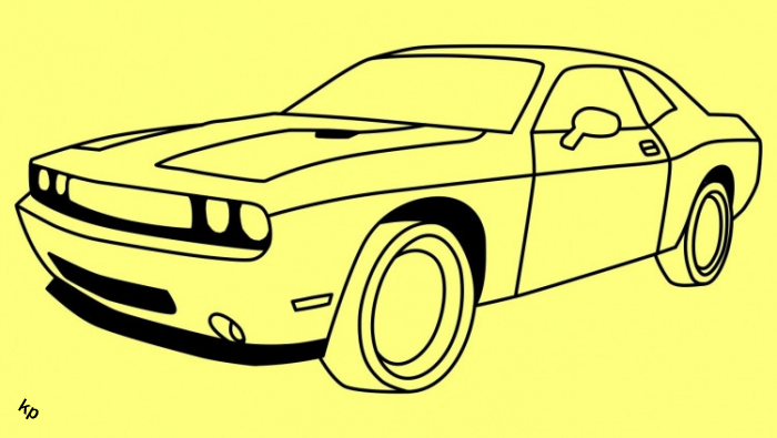 Простые и сложные рисунки автомобилей для срисовки
