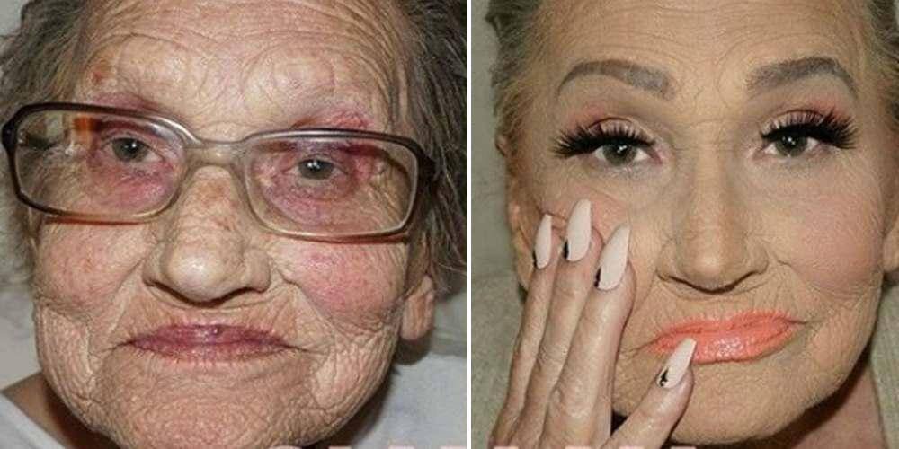 80-летняя бабушка стала интернет-сенсацией благодаря внучке-визажисту